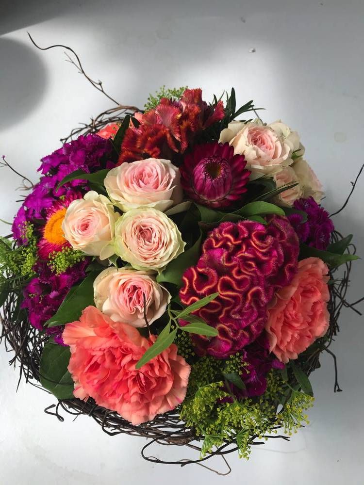 Gärtnerei Vietzen in Ulm - Blumenstrauß Lachsfarben
